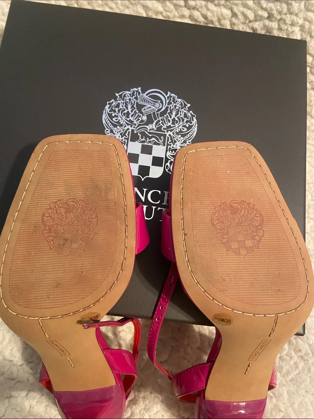 Vince Camuto Magenta Patent Slingback Heels